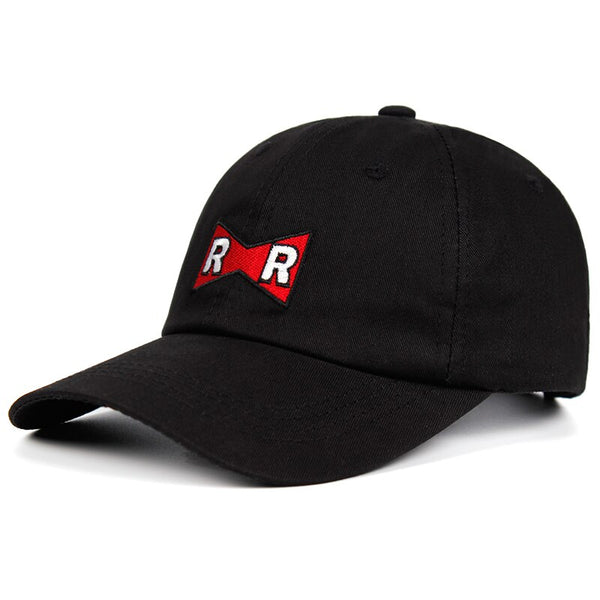 Casquette base ball noire logo du ruban rouge