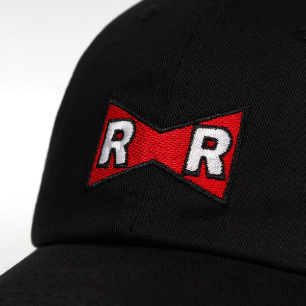 Casquette base ball noire logo du ruban rouge