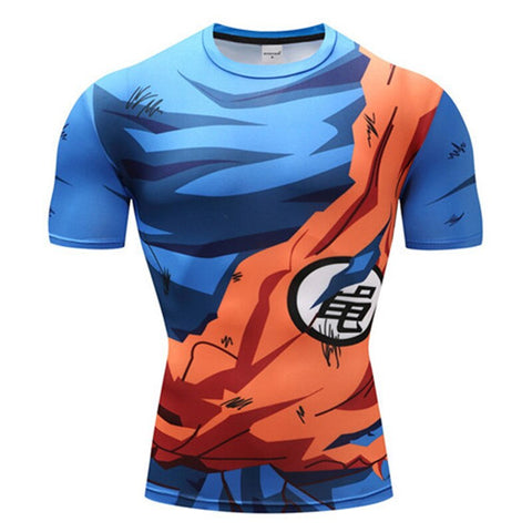 Tee shirt fitness Goku (ent. de Tortue Géniale) au combat