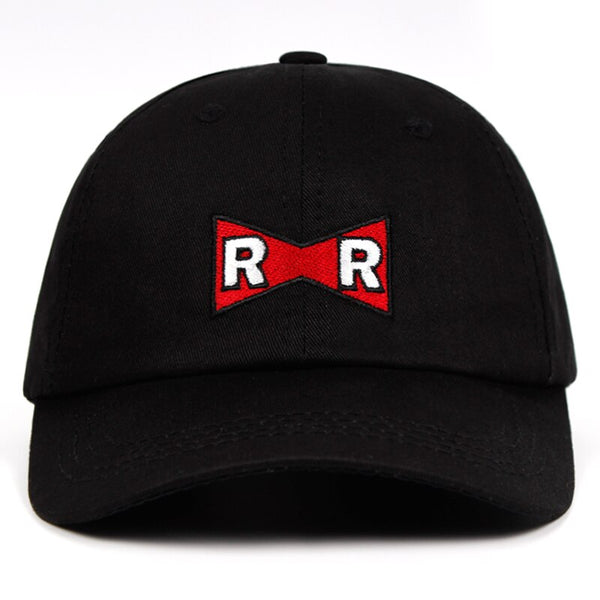 Casquette base ball noire logo du ruban rouge