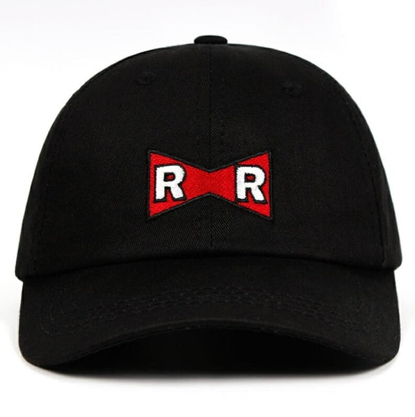 Casquette base ball noire logo du ruban rouge