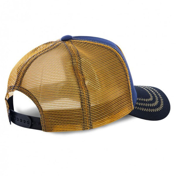 Casquette trucker noire, bleue et jaune majin Vegeta