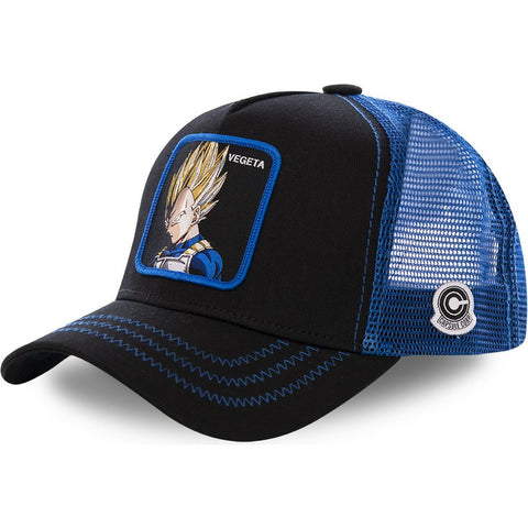 Casquette trucker noire et bleue Vegeta Super Saiyan