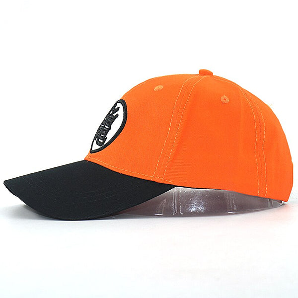 Casquette base ball orange et noire kanji entrainement de la tortue