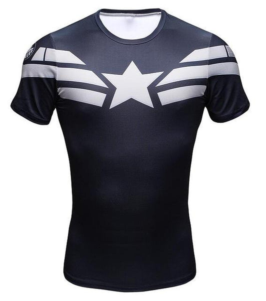 Tee shirt fitness Captain America minimal 3
