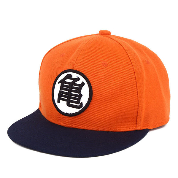 Casquette snapback orange et bleue kanji entrainement de la tortue