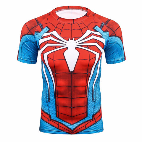 Tee shirt fitness Spider-Man version gaming