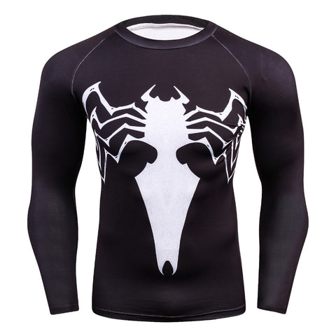 Tee shirt fitness manches longues noir Venom