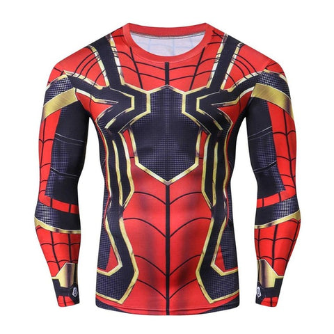 Tee shirt fitness manches longues Iron Spider