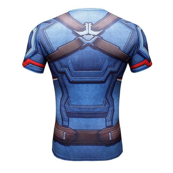 Tee shirt fitness Captain America modern