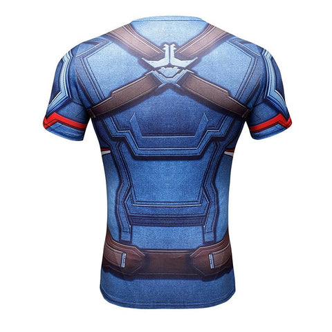 Tee shirt fitness Captain America modern